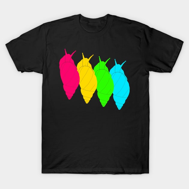 Giant African land snail (Lissachatina fulica) colorful T-Shirt by Namwuob